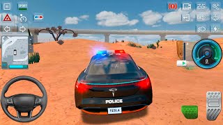 Jogo de Carro de Polícia  Real Tesla Driving Simulator  Carros de Corrida Jogos Android [upl. by Maxey]