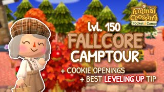 Pocket Camp FALLCORE Camp TOUR 🍂  How to Level Up FAST  Animal Crossing Pocket Camp [upl. by Lacagnia888]