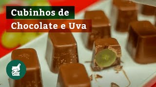 2 ingredientes e só cubinhos de chocolate e uva [upl. by Gabriellia]