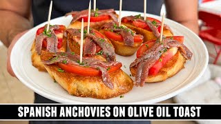 Got Canned Anchovies Make this AMAZING Tapas Dish from Spain [upl. by Nalor326]