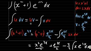 Integration of x2  1e3x by Parts [upl. by Ellenyl]