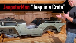 1942 Willys MB quotJeep in a Cratequot  JeepsterMan [upl. by Nalek]