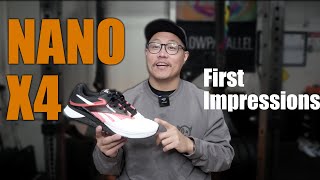 Reebok Nano X4 First Impressions [upl. by Anatnas]