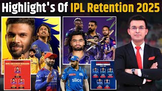 IPL 2025 Retention MS Dhoni Rohit Sharma Virat retained Pant Iyer released Know Top Highlights [upl. by Notniv800]