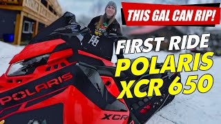 FIRST RIDE POLARIS INDY XCR 650 Review  Interview with Aggressive Trail Rider McKenna W [upl. by Ronym]