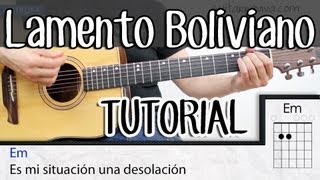 Como tocar Lamento Boliviano Enanitos Verdes en guitarra COMPLETO acordes tutorial SUPER FACIL [upl. by Mok]