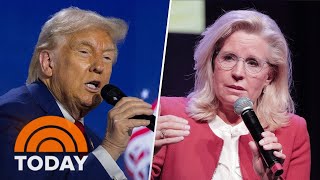 Donald Trump attacks Liz Cheney using violent language [upl. by Maria]