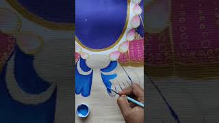 ।।Part 4 Shrinathji mural painting 🙏🎨।।art painting acrylicpainting subscribe sorts views [upl. by Akiraa]