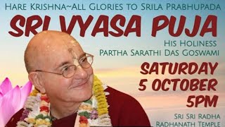 Sri Vyasa Puja 2024  HH Partha Sarathi Das Goswami ENGLISH [upl. by Woodson]