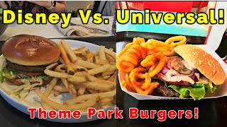 Disney Vs Universal  Theme Park Burger Edition [upl. by Kerad]