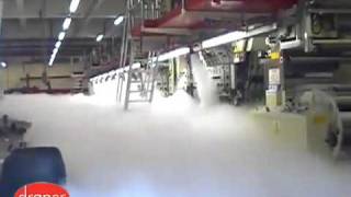 Fire Suppression System CO2 Gas Demonstration at a PrintWo [upl. by Asi351]