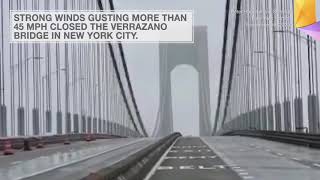 New York City’s Verrazano Bridge Waves Wearily in the Wind [upl. by Ahsiekrats]