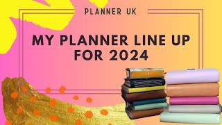 My Planner Line Up for 2024  including Common Planner Kinbor Paper Tess Designs  Planner UK [upl. by Notsirb555]