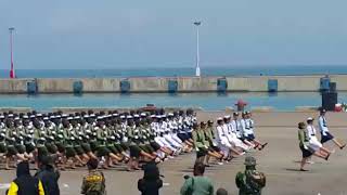 DEFILE WAN TNI KOWAD KOWAL WARA HUT TNI KE 72 [upl. by Yzeerb]