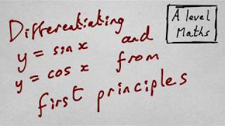 A level Maths Differentiating sinx and cosx from first principles [upl. by Kenay]