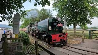 Welsh Highlands steam train running through porthmadoc narrow gauge locomotive impressive sight [upl. by Nostrebor]