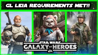 GL Leia Requirements Met but Im Wasting Tickets 8 Weeks of Whaling in Galaxy of Heroes [upl. by Namlaz]