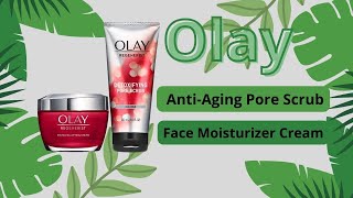 Olay Regenerist Advanced Anti Aging Pore Scrub Cleanser and Micro Sculpting Face Moisturizer Cream [upl. by Ydospahr843]