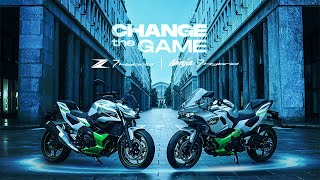 The AllNew 2024 Kawasaki Ninja 7 Hybrid amp Z7 Hybrid  Official Launch Video [upl. by Llerraf]