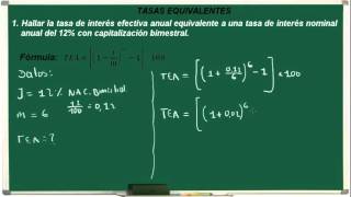 Tasa Nominal y Tasa Efectiva Ejemplos Ejercicio 29 [upl. by Icnan]