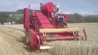 massey harris combine working hard [upl. by Anitsirhc]