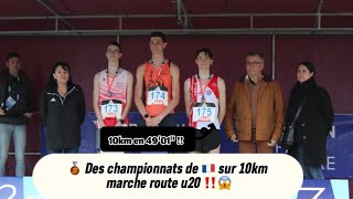 🥉Championnat de 🇫🇷 u20 10km marche🥉 [upl. by Tamiko521]