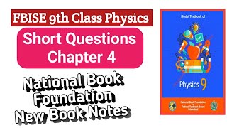 Physics class 9 chapter 4 conceptual questions federal board FBISE 9th new book chapter 4 short [upl. by Mcneely792]