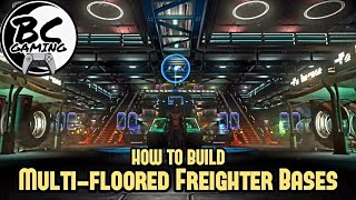 No Mans Sky How to Build Multi Floored Freighter Rooms [upl. by Nairdna583]