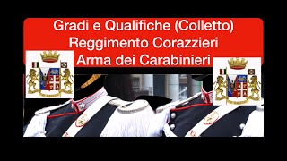 Gradi e Qualifiche da colletto Reggimento Carabinieri Corazzieri Prima del 2018 [upl. by Deny]