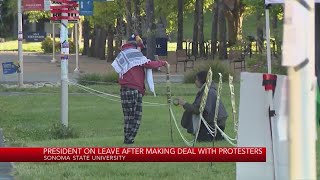 Sonoma State University president placed on leave following controversial deal with protesters [upl. by Eardnaed618]