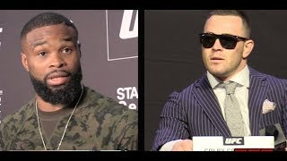 Tyron Woodley Pokes Fun at Colby Covingtons Hat at Trump White House Visit [upl. by Damita]