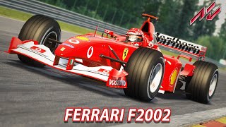 Ferrari F2002  60 FPS  Assetto Corsa GER T500RS Spa [upl. by Enaej]