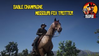 RDR2 Sable Champagne a special variant Missouri Fox Trotter own by Samson Finch  rare horse [upl. by Maximilian28]