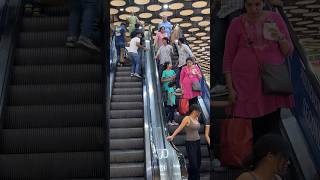 Hand touching escalator funny prank video😡Epic reaction 🤪 shortsfeed escalator prank shorts [upl. by Enyallij]