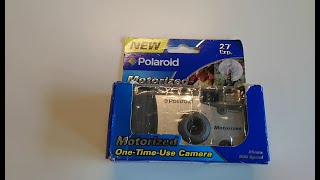 Polaroid motorized disposable camera review and test [upl. by Anneirb863]