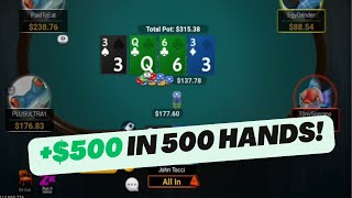 500 in 500 Hands  100 NL amp 200 NL Online Poker Cash Game Vlog [upl. by Retnuh]