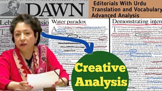 Todays Dawn Editorial With Urdu Translation Dawn newspaper Editorials English Newspaper reading [upl. by Ainimre]