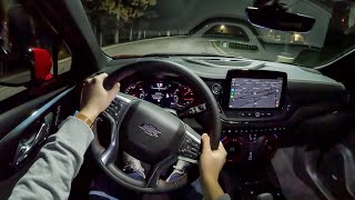 2023 Chevrolet Blazer RS  POV Night Drive Binaural Audio [upl. by Adnahsed]