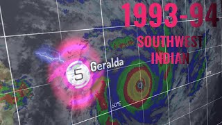 199394 Southwest Indian Ocean Cyclone Season Animation V2 [upl. by Kruger143]