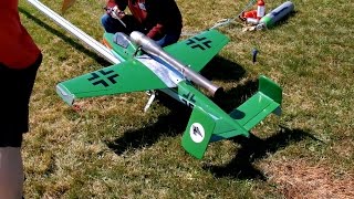 STUNNING RC HEINKEL HE162 PULSO JET FAST AND LOUD FLIGHT DEMONSTRATION [upl. by Myrtle]