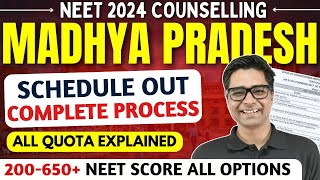 Madhya Pradesh NEET Counselling 2024 All Quota Explained  MP NEET Expected Cutoff MP Schedule Out [upl. by Elmina]