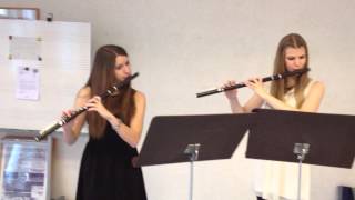 Kuhlau Grand Duets Op 39 Nr 3  Allegro Scherzando on wooden Flutes [upl. by Sparkie903]