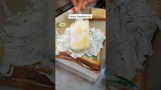 Pesto Sandwich recipe 🥪  Pesto Sauce  Pesto Sandwich foodshorts pesto ytshorts sandwich [upl. by Missy]