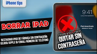 😱Cómo formatear un ipad sin contraseña de iCloudApple ID  Borrar iPad por completo💯2024✔️iPadOS 18 [upl. by Eillat76]