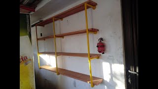 COMO FAZER UMA ESTANTE DE CANO PVC  DIY Estilo industrial [upl. by Adest]