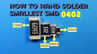 Andonstar How to Hand Solder 0402 Smallest SMTSMD Resistor Components 0402 smd [upl. by Ignacio658]