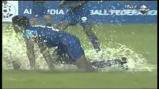 سباحه في مبارة الامارات و الهند  Swimming pool at a football match [upl. by Ainola478]