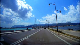 To Lefkada by car  through the Underwater Tunnel and on the Floating Bridge [upl. by Eeuqram]