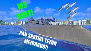 UNO DE LOS MEJORES BUQUES DEL JUEGO PAN SPATIAL TETON CON EL MISIL MEJORAD  Modern Warships [upl. by Noruq900]