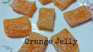 Orange Jelly Candy  Simple and Tasty Orange Jelly Dessert  Orange Jello Recipe  Orange jujubes [upl. by Richman]